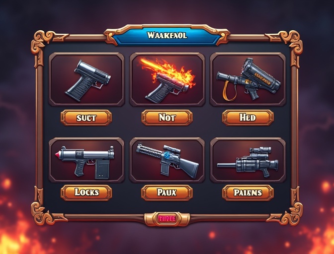 Fire Kirin weapons screen